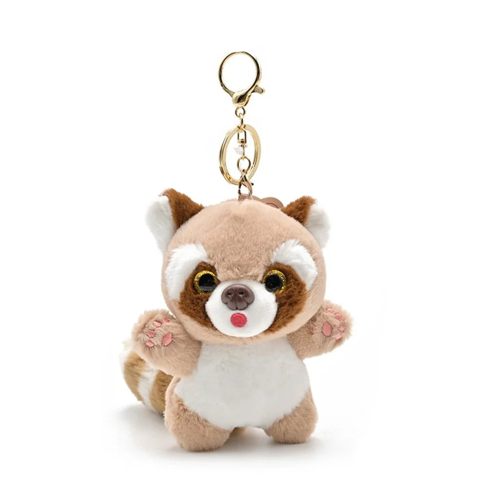 Cute Cartoon Red Panda Plush Toy Pendant Zoo Cultural Key Chain Figure Wholesale Raccoon Hanging