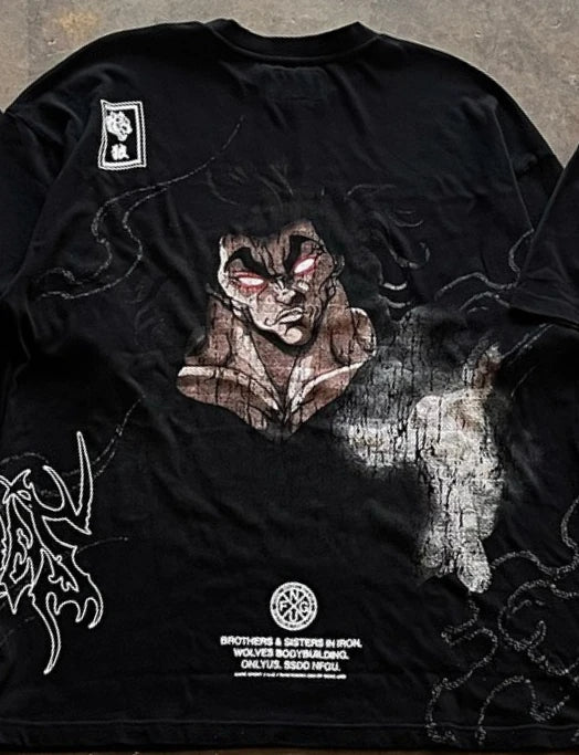 Japanese Anime T Shirt Y2K Clothes Mens Womens Hip Hop Cartoon Anime Character Retro Oversized Tshirt Cotton Short Sleeved Tops