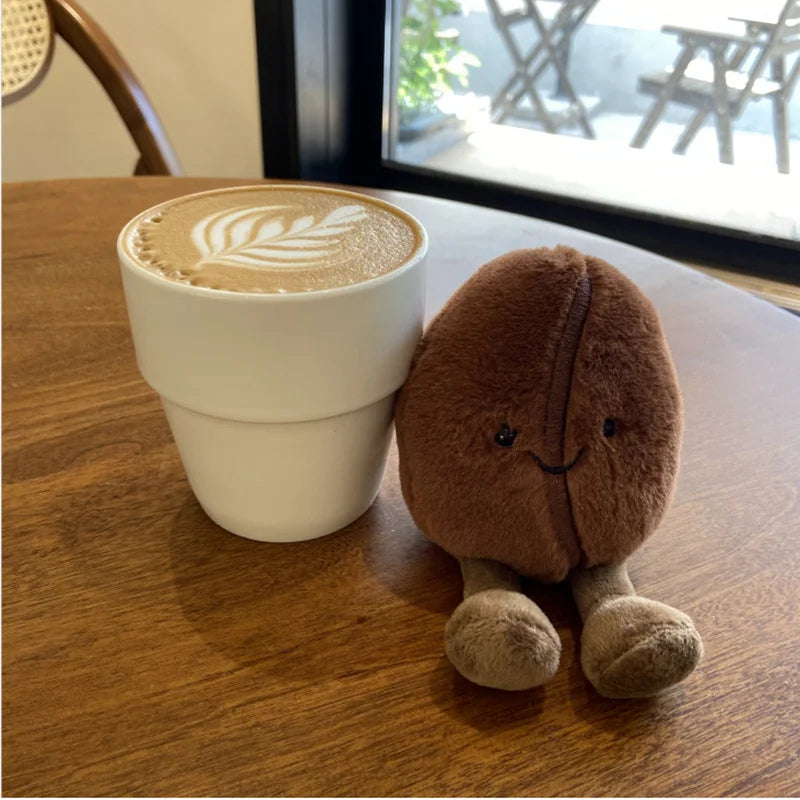 Jellycat Fashion Cute Coffee Bean Doll Stuffed Anime Coffee Food Plush Toy Cartoon Soft Plushies Home Table Decorations