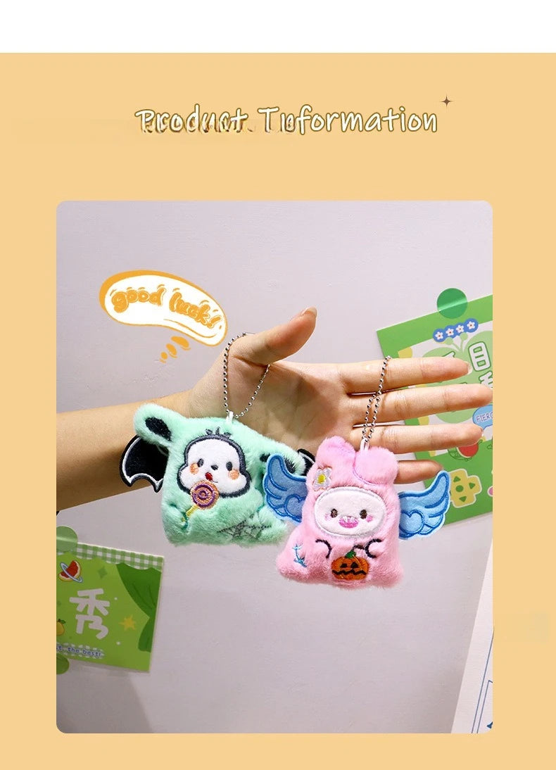 Miniso Halloween decorations Little Demon Sanrio Plush pendant Apiao style Kulomi bag hanging decoration