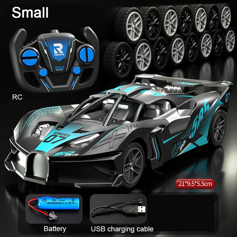 4WD RC Sports Car High Speed Remote Control Mini Scale Model Vehicle Electric Drift Racing Car Toys for Boys Kids Back to School