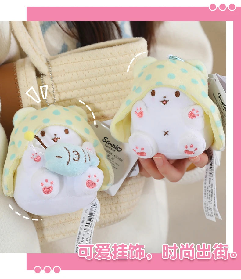 Anime Sanrio Kuromi New Kawaii Cute Marumofubiyori Blanket Bear Stuffed Plush Toys Plushies Birthday Party Gifts For Kids Girls