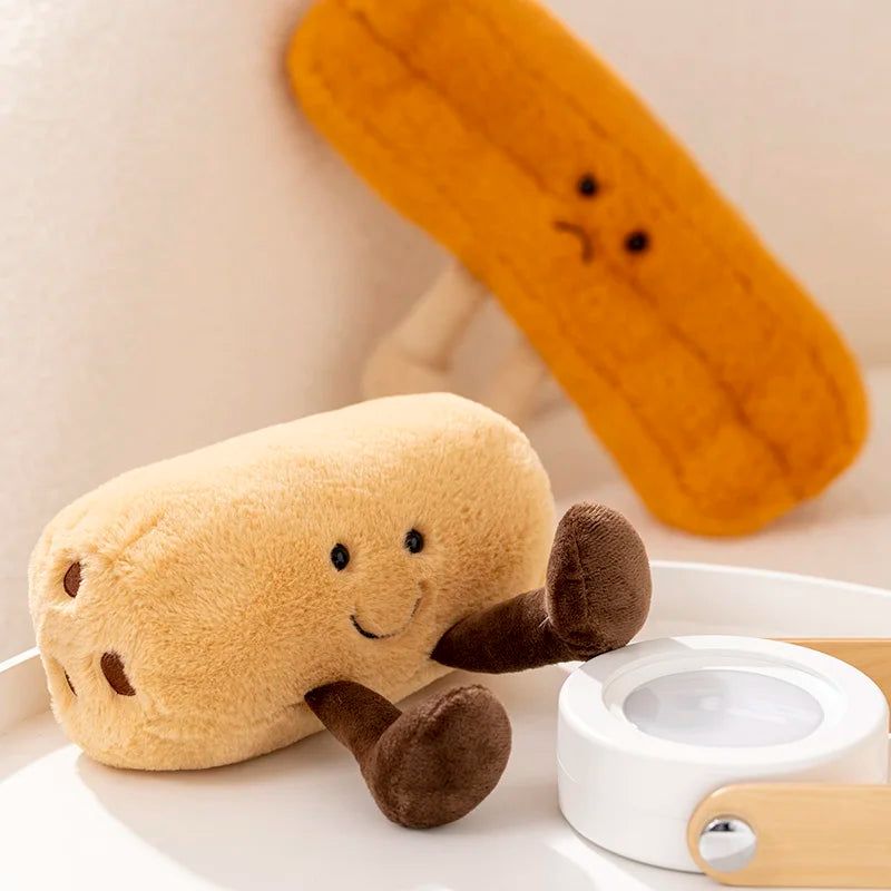 New Cartoon Egg Stuffed Toy Expression Food Bread Toast Series Breakfast Doll Fun Decoration Pillow Baby Comfort Doll Xmas Gifts