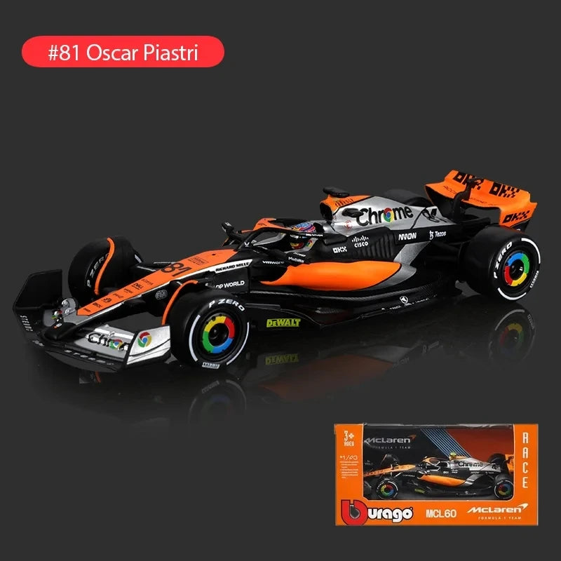 New Year Special Offer Bburago 1:43 F1 Series Alloy Miniature Diecast Model  Monaco Mcl60 Amg W14 E Las Vegas Rb19 Toys Kid Gift