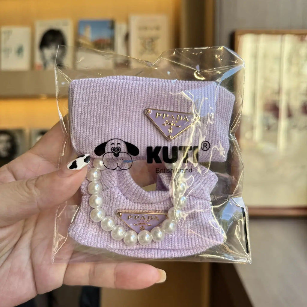 Fashion Sweater Clothes for Labubu Dolls Accessories Korea Style Pearl Necklace for Labubu V1 V2 Dolls Clothes Outfit Accessorie
