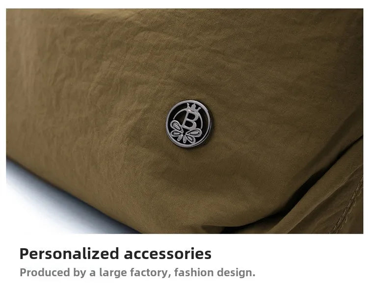 Ultra-light Nylon Crossbody Bag for Women Adjustable Wide Strap Lightweight Women's Bag Zipper Closure Stylish Messenger Bag