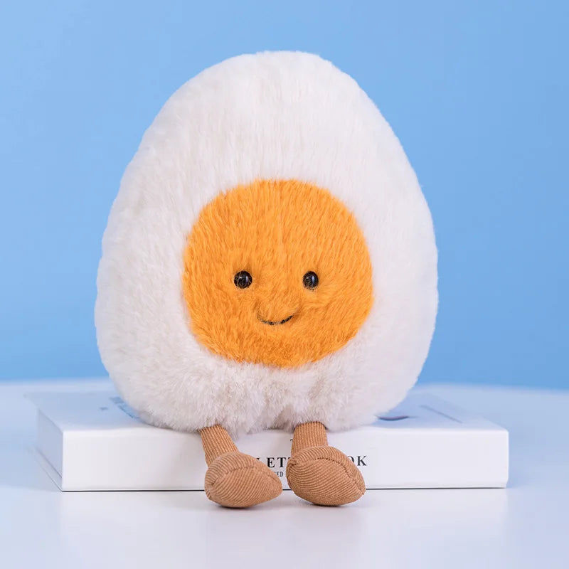 New Cartoon Egg Stuffed Toy Expression Food Bread Toast Series Breakfast Doll Fun Decoration Pillow Baby Comfort Doll Xmas Gifts