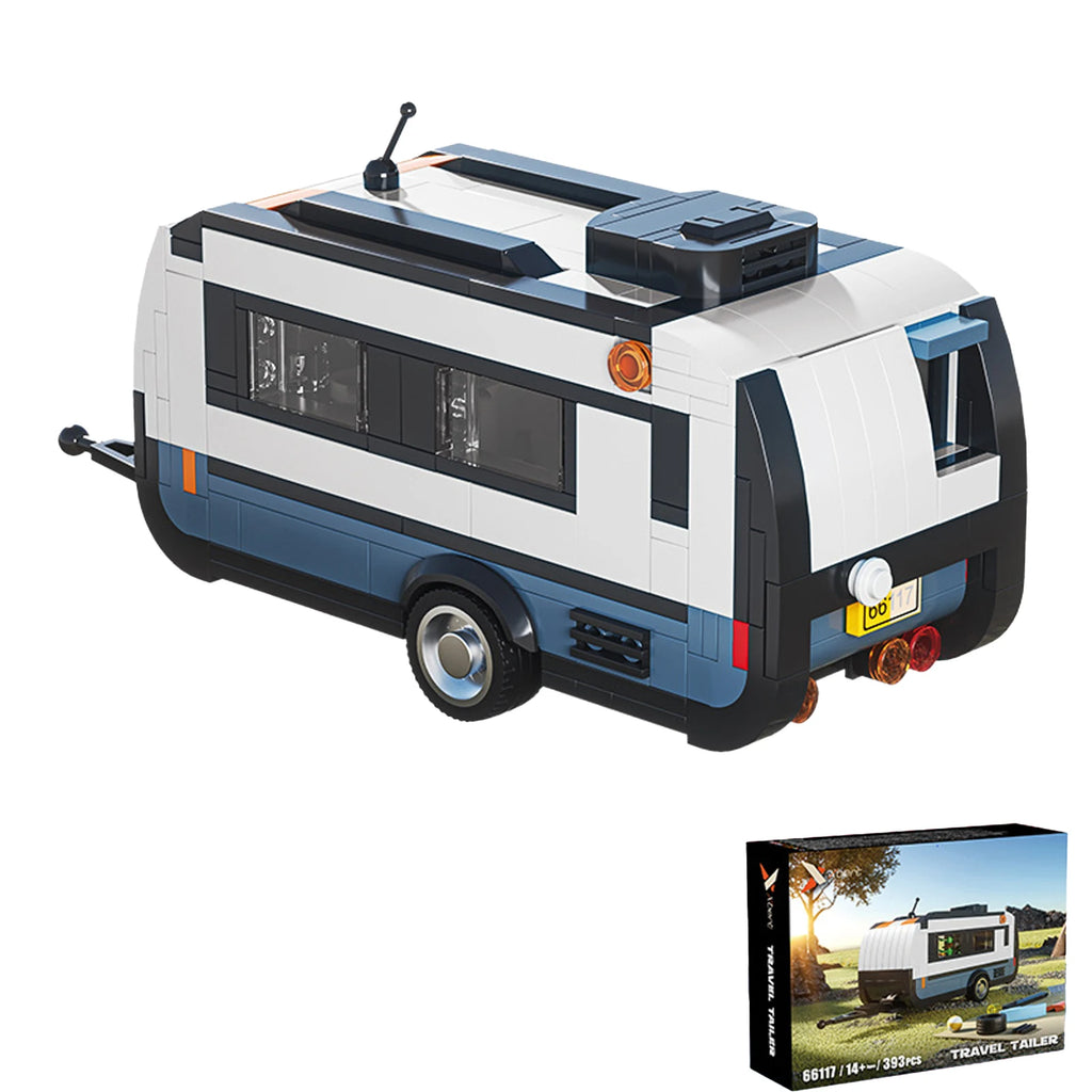 66117 Travel Trailer Model 393pcs Building Block Set SUV Series MOC Bricks Desktop Decoration Kids Toys Gift