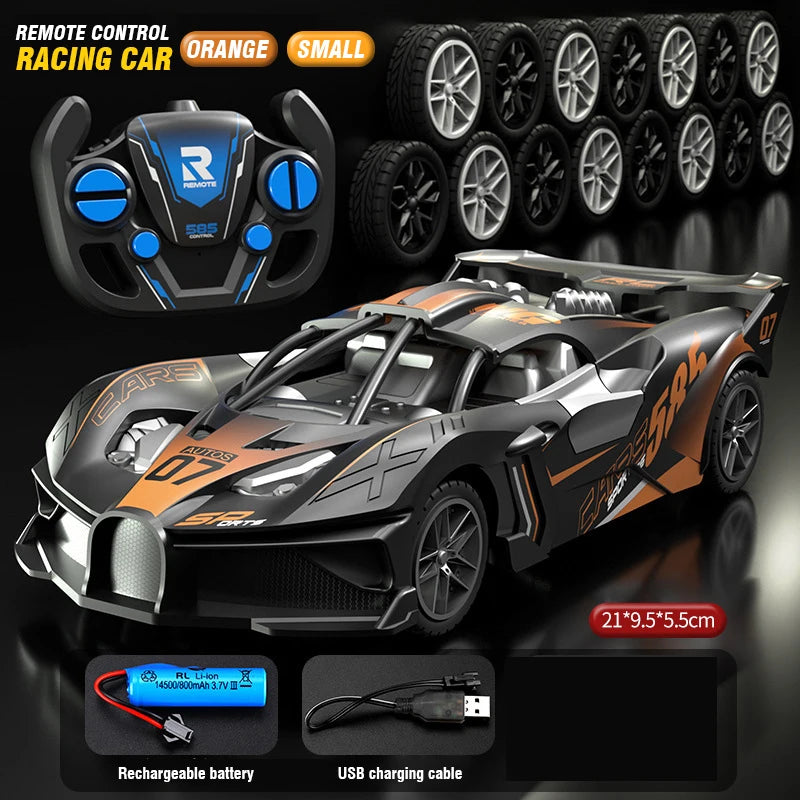 4WD RC Sports Car High Speed Remote Control Mini Scale Model Vehicle Electric Drift Racing Car Toys for Boys Kids Back to School
