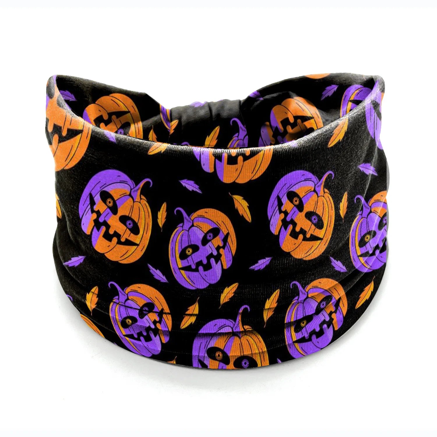Halloween Headbands For Women Wide Turban Dress Up Costume Headwraps Pumpkin Spider Web Bad Skeleton Hair Band