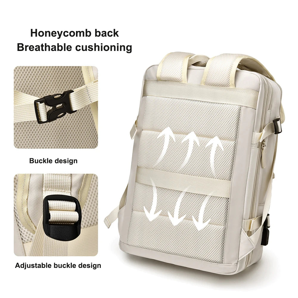 Geestock Travel Backpack Large Capacity Cabin Bags Carryon For Laptop 15.6 Inch Backpack Waterproof Luggage Backpack Ryanair