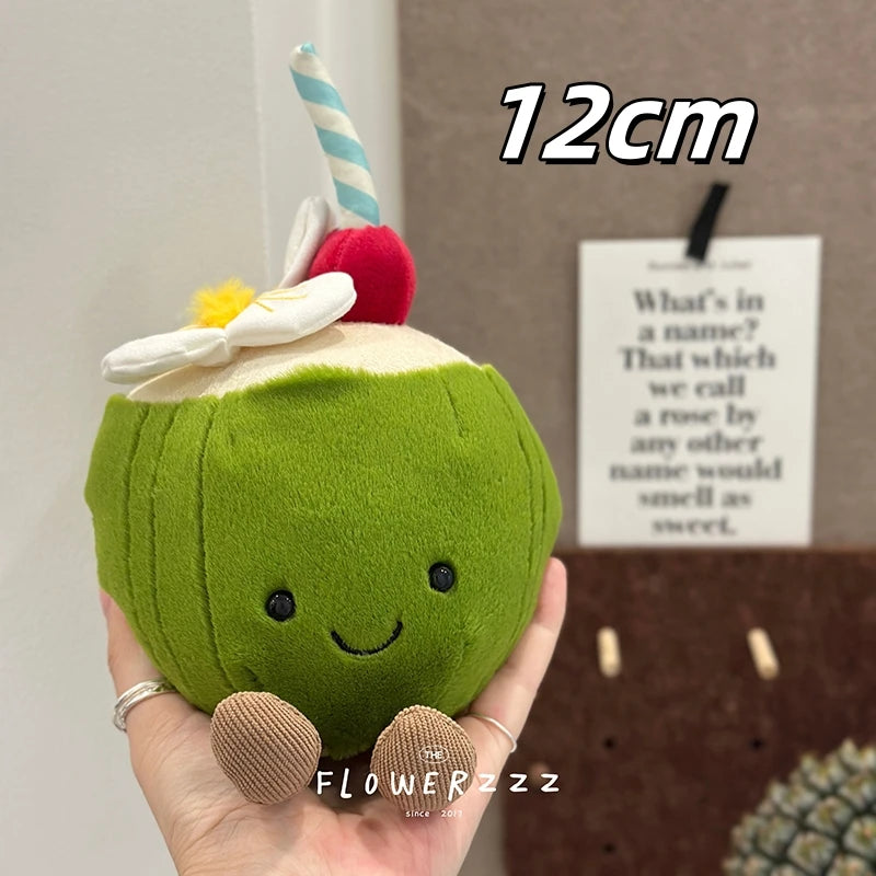 JELLYCAT Lemonade Coconut Plushies Very Soft Palm Tree Red Coral Plush Toy Cartoon Doll Home Decor Xmas Gifts Girl
