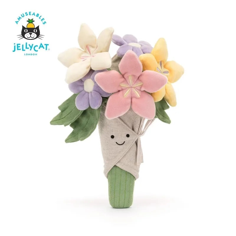 Jelly and Cat Rose Bouquet Hand Bouquet Engagement Wedding Birthday Valentine's Day Gift Plush Toy Cartoon Cute Gift Doll