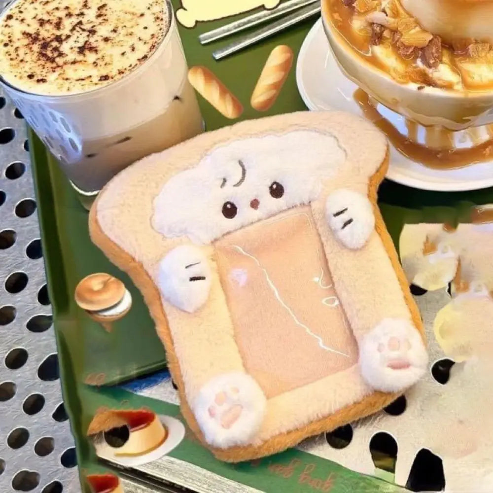Cartoon Cute Plush Photocard Case Cartoon Bag Keychain Fox Photocard Case Student Card Holder Idol Photos Protective Cover