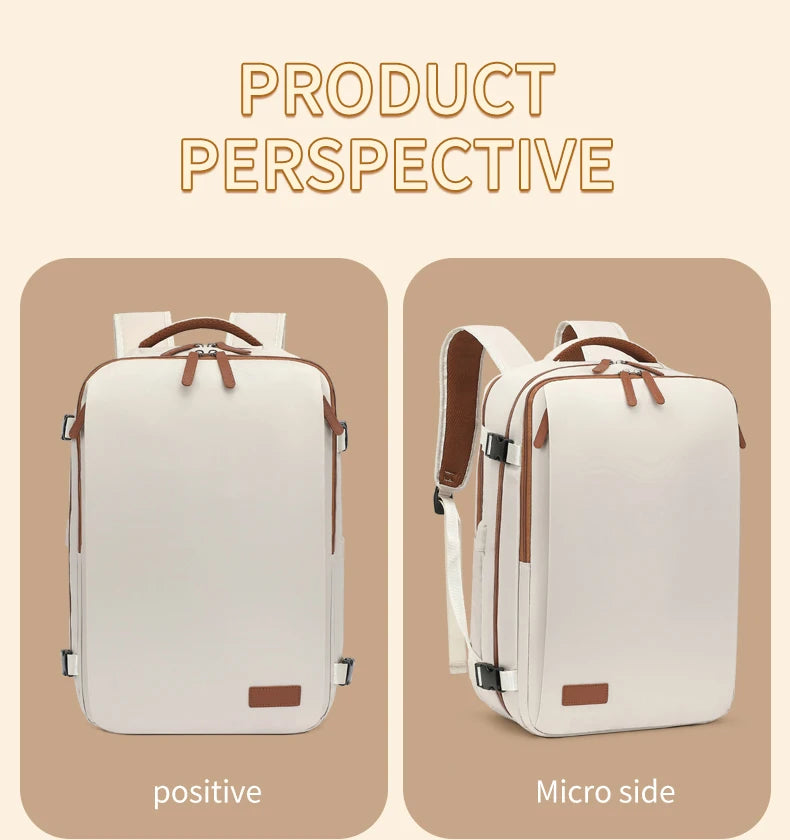 Travel Backpack 40x20x30 Cabin Plane Waterproof Expandable Weekender Laptop With USB Port Ryanair Carry-On Women Men Backpack