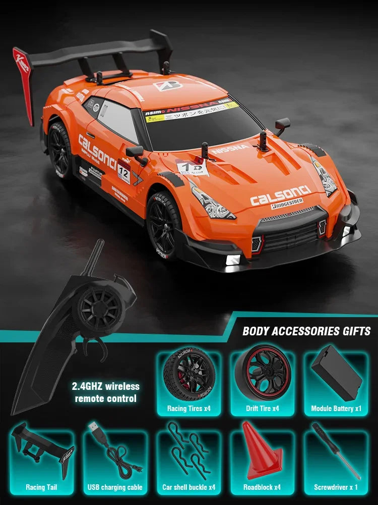 1/14 Large Remote Control Drift Car 2.4G 50km/h High Speed Electric RC Racing Supercar Toys for Boys Children's Birthday Gift