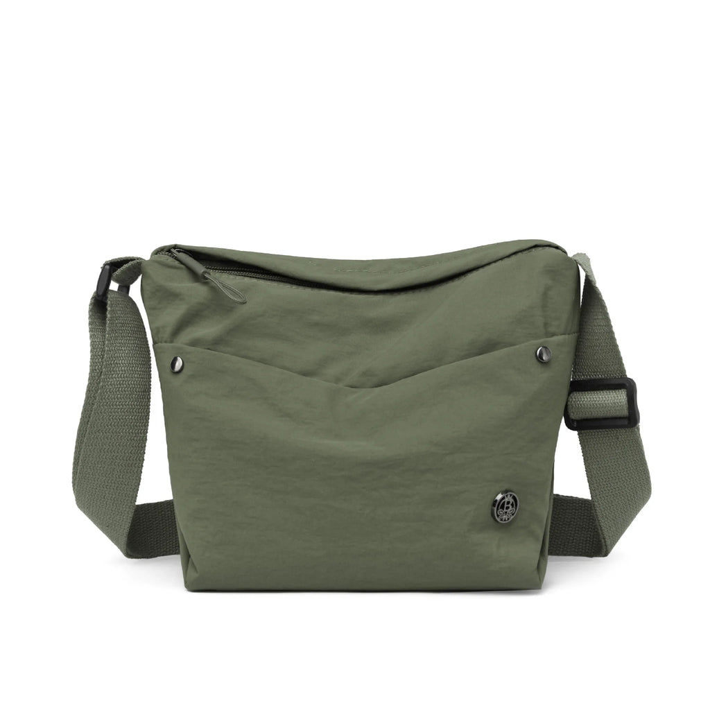 Ultra-light Nylon Crossbody Bag for Women Adjustable Wide Strap Lightweight Women's Bag Zipper Closure Stylish Messenger Bag