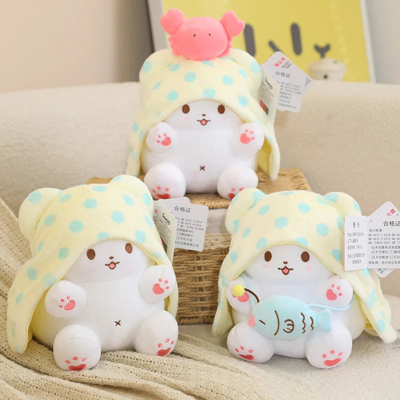 Sanrio Carpet Bear Plush Toy Pendant Kawaii Soft Stuffed Dolls Plush Keychains Home Car Decoration Plush Toys Phone Keyrings