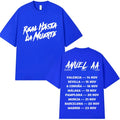 Rapper Anuel AA Europe Tour 2025 New Pop Album T Shirts Men's Women Hip Hop T-Shirts Harajuku Oversized Y2K Short Sleeves Summer