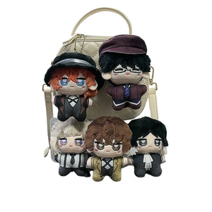 Anime Bungou Stray Dogs Plush Keychain 10CM Dazai Osamu Nakahara Chuuya Soft Stuffed Toys Birthday Gift