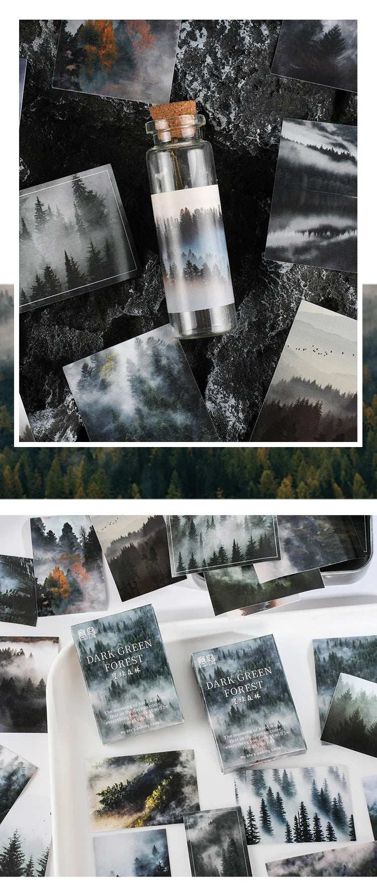 30 Pcs Kawaii Paper Sticker Set Deep Forest Self-adhesive Stationery Stickers For Arts Craft Diy Scrapbooking Diary Album Planne
