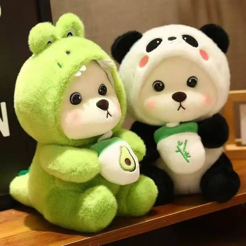 Creative Pig Panda Plush Toy Soft Plush Bear Transformed Animal Doll Cute Sofa Pillow Children's Toy Gift