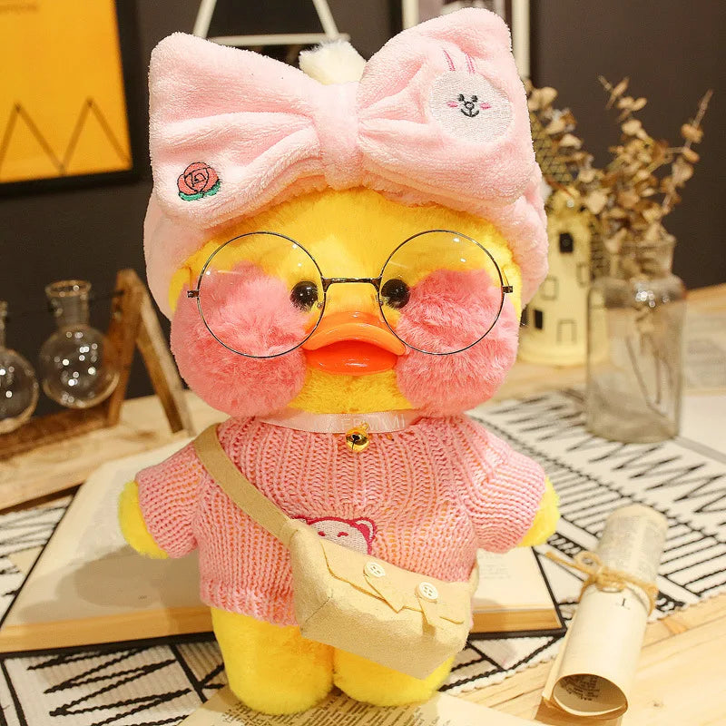 30cm Kawaii Lalafanfan Duck Plush Toy Cartoon Lalafanfan Duck Doll Soft Stuffed Animal Plushie Birthday Gifts For Girl Children