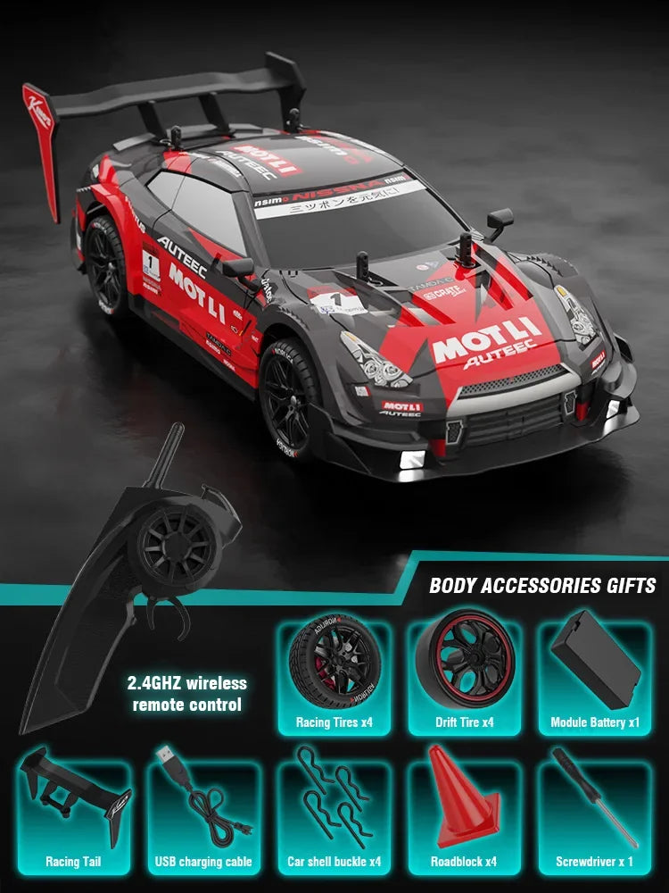 1/14 Large Remote Control Drift Car 2.4G 50km/h High Speed Electric RC Racing Supercar Toys for Boys Children's Birthday Gift