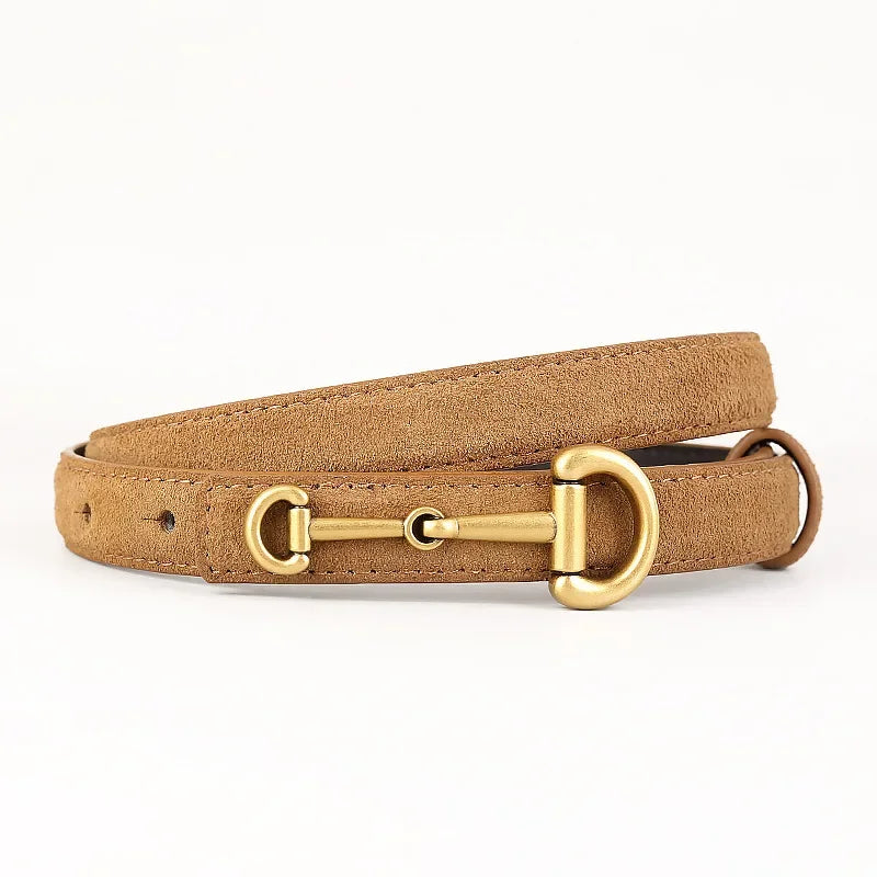 New Fashion  High Quality Genuine Leather Belt Women Matching Jeans Gold Buckle Belt Women's Luxury Soft Black Belt Cinturones