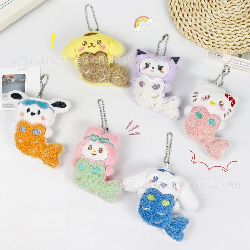 Miniso Halloween decorations Little Demon Sanrio Plush pendant Apiao style Kulomi bag hanging decoration