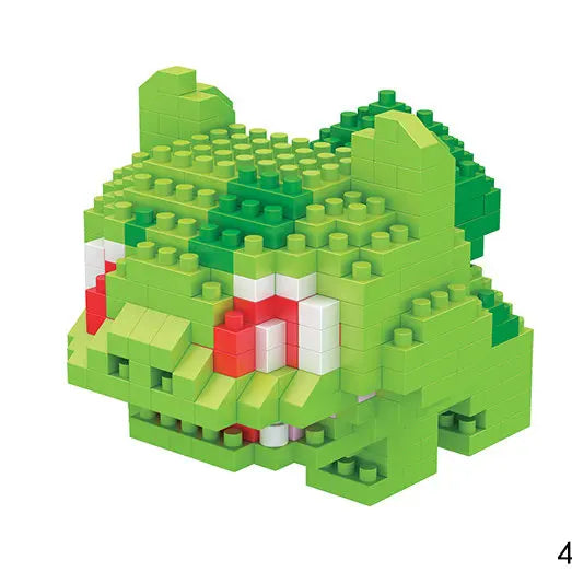 DIY Pokemon Blocks Small Cartoon Mini Building Block Pikachu Charizard Eevee Mewtwo Anime Assemble Action Model Dolls Toys