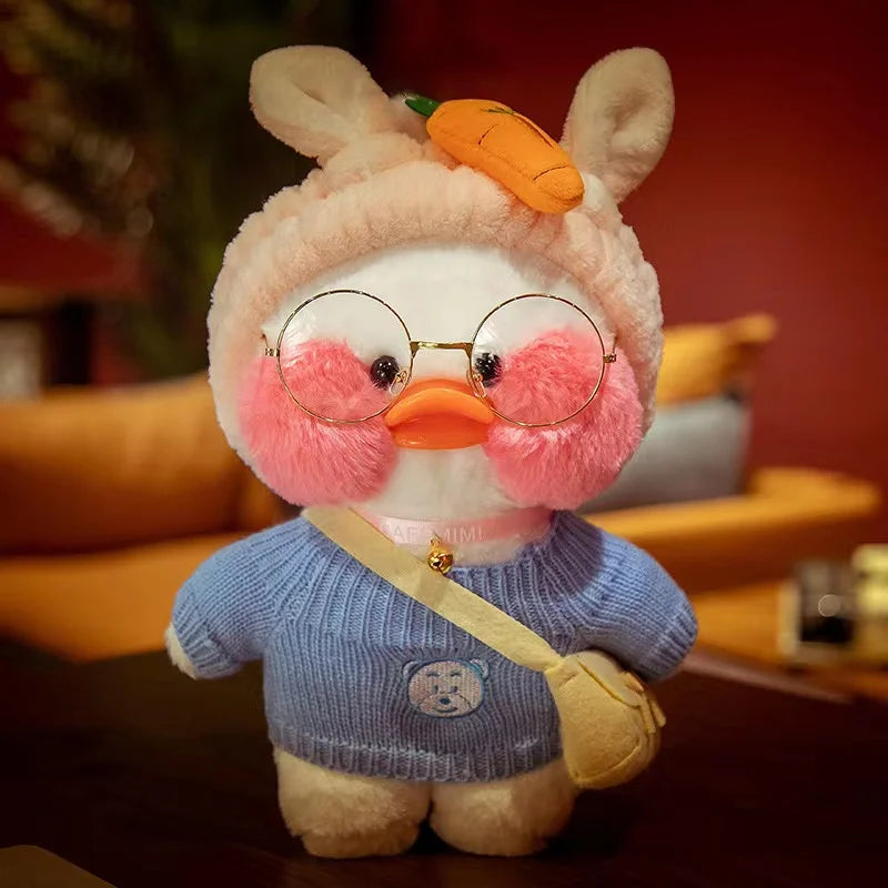 30cm Kawaii Lalafanfan Duck Plush Toy Cartoon Lalafanfan Duck Doll Soft Stuffed Animal Plushie Birthday Gifts For Girl Children