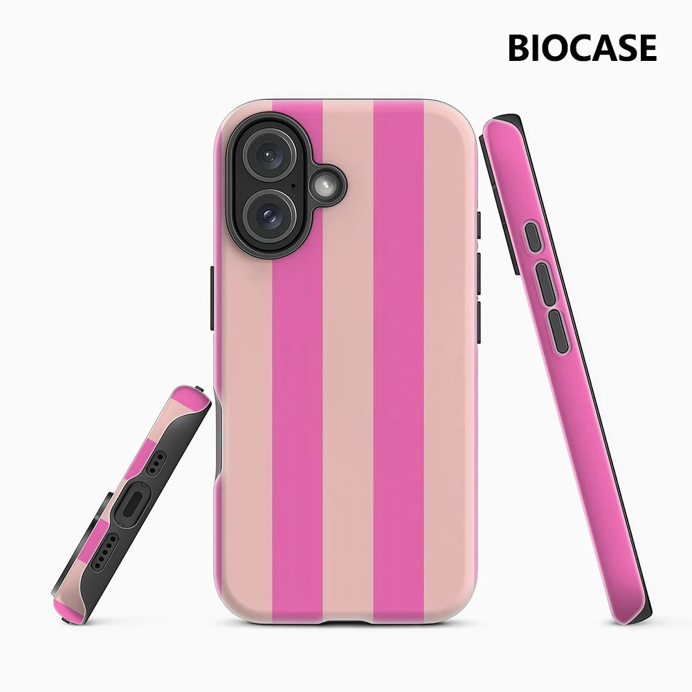 Pink Stripes IPhone17 Must-Haves Phone Case for IPhone 17 16 15 14 13 12 132 Pro Max Plus Double-layer Back Cover