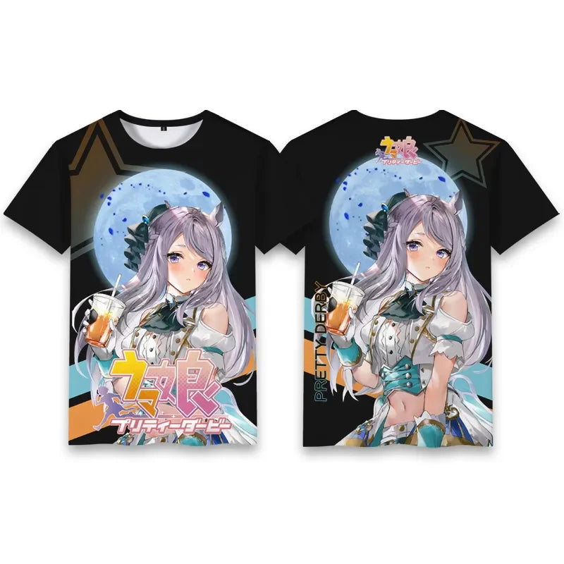 Umamusume Mejiro McQueen Japanese Game T-Shirts Anime Men Women Tee Shirt Short SleeveT Shirt Plus Size Tops