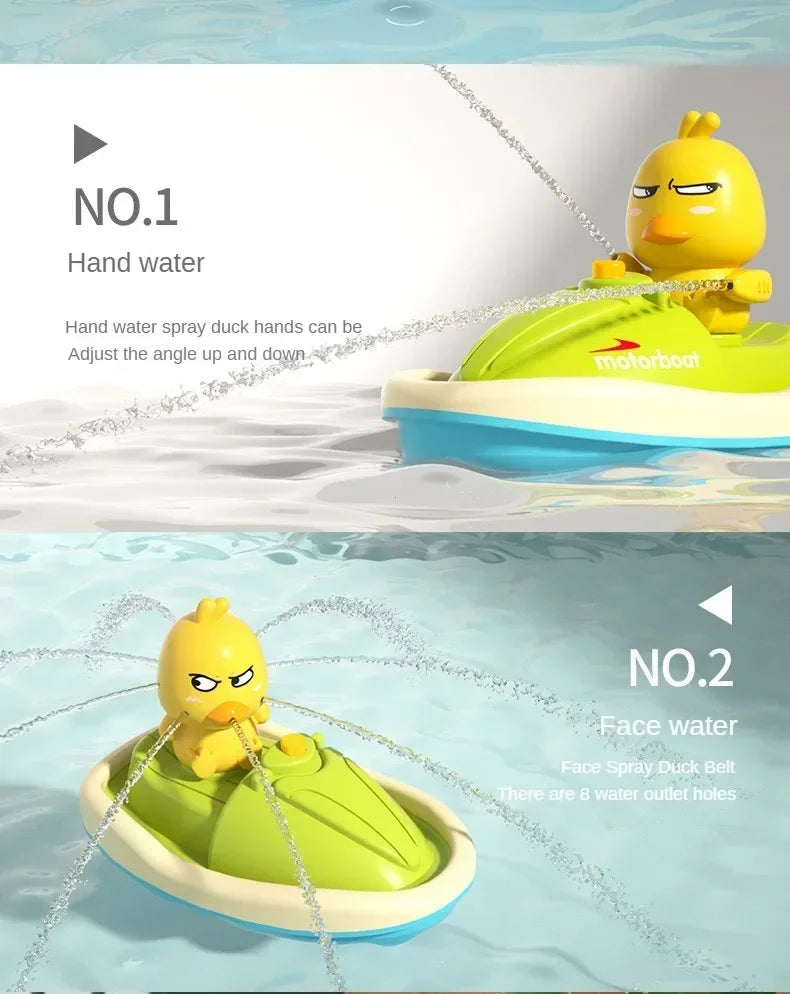 Cute Duck Electric Water Spray Bathroom Bathing Toys Baby Bath Toys Kids Bath And Shower Bathtubs Interactive Boy Girl Gifts Hot