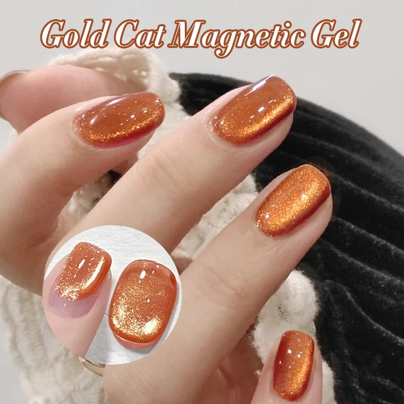 BORN PRETTY 10ml Mint Soda Glass Bead Cat Magnetic Gel Christmas Green Glitter Soak Off UV Gel Nail Art Varnish Manicure