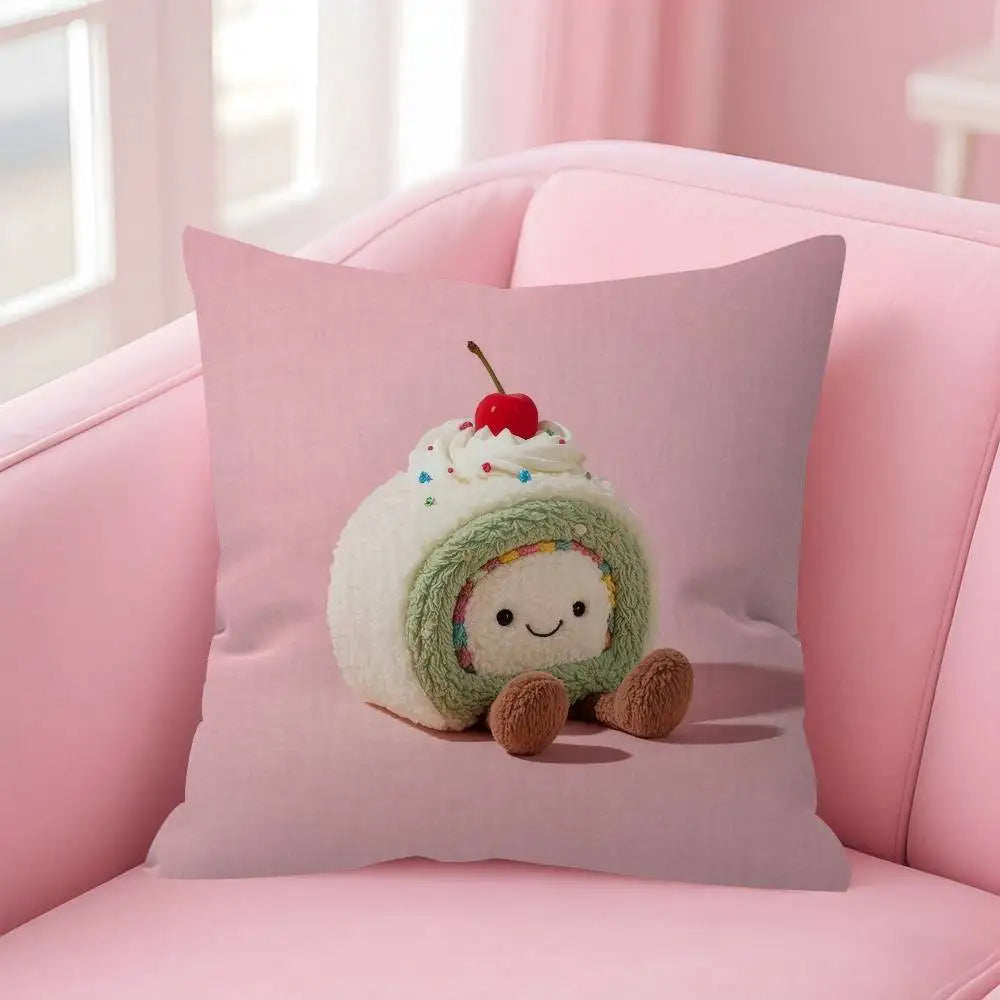 Cute Cartoon J-JellycatS Anime(1)  Maple Design Cushion Cover Happy Autumn Harvest decor Holiday Decorati Pillow Cover