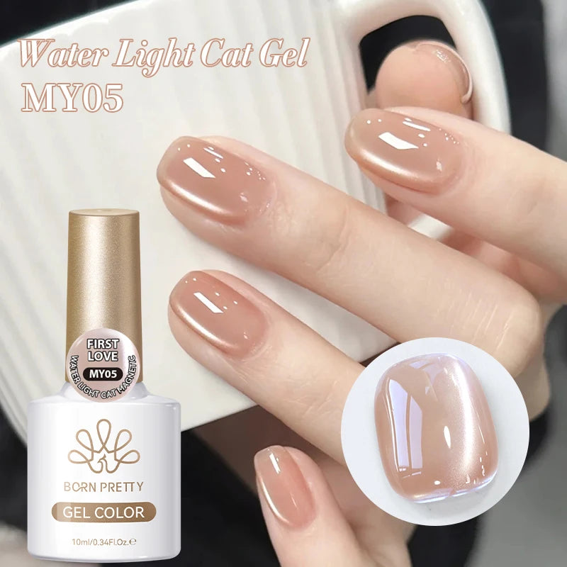 BORN PRETTY 10ml Auroras Glitter Cat Magnetic Gel Nail Polish Jelly Glass Bead Semi Permanent Soak Off UV LED Varnish Manicure
