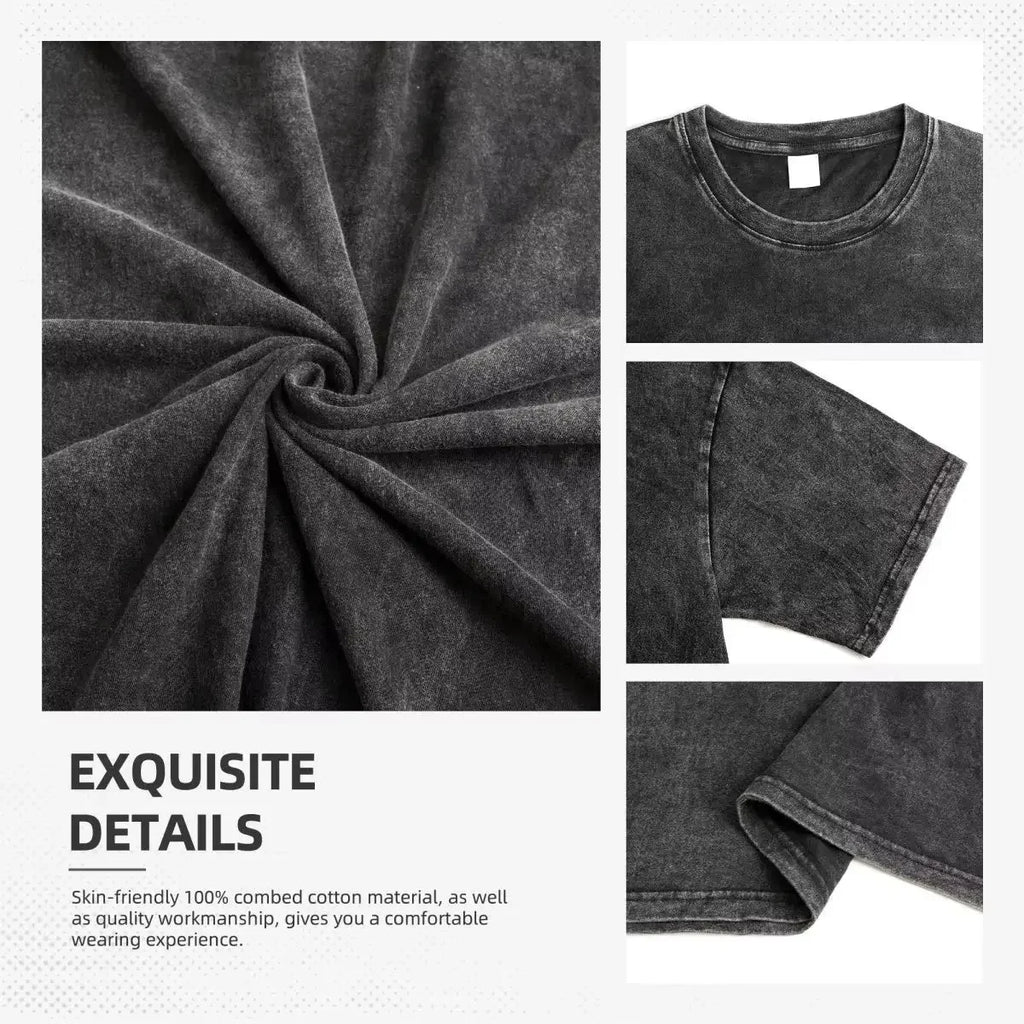 Anime Demon Slayer Shinazugawa Sanemi Cool Printed T-shirt Women Tshirts Vintage Washed Cotton Tee Harajuku Gothic Men T Shirt