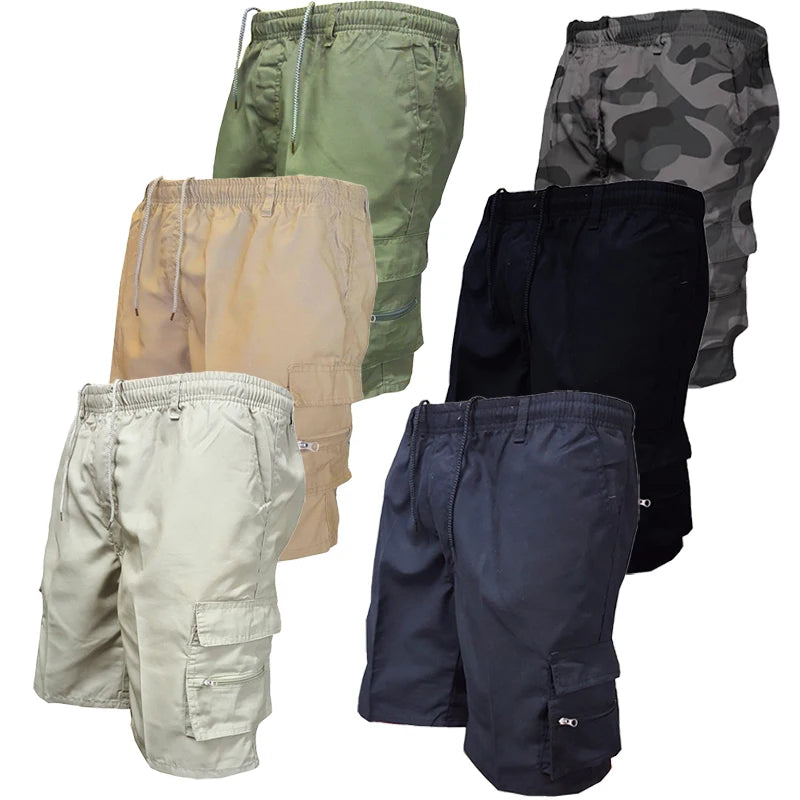 Lightweight Tactical Shorts Mens Casual Cargo Short Pants Summer Multi-Pockets Workwear Outdoor Sports Running Essentials Shorts