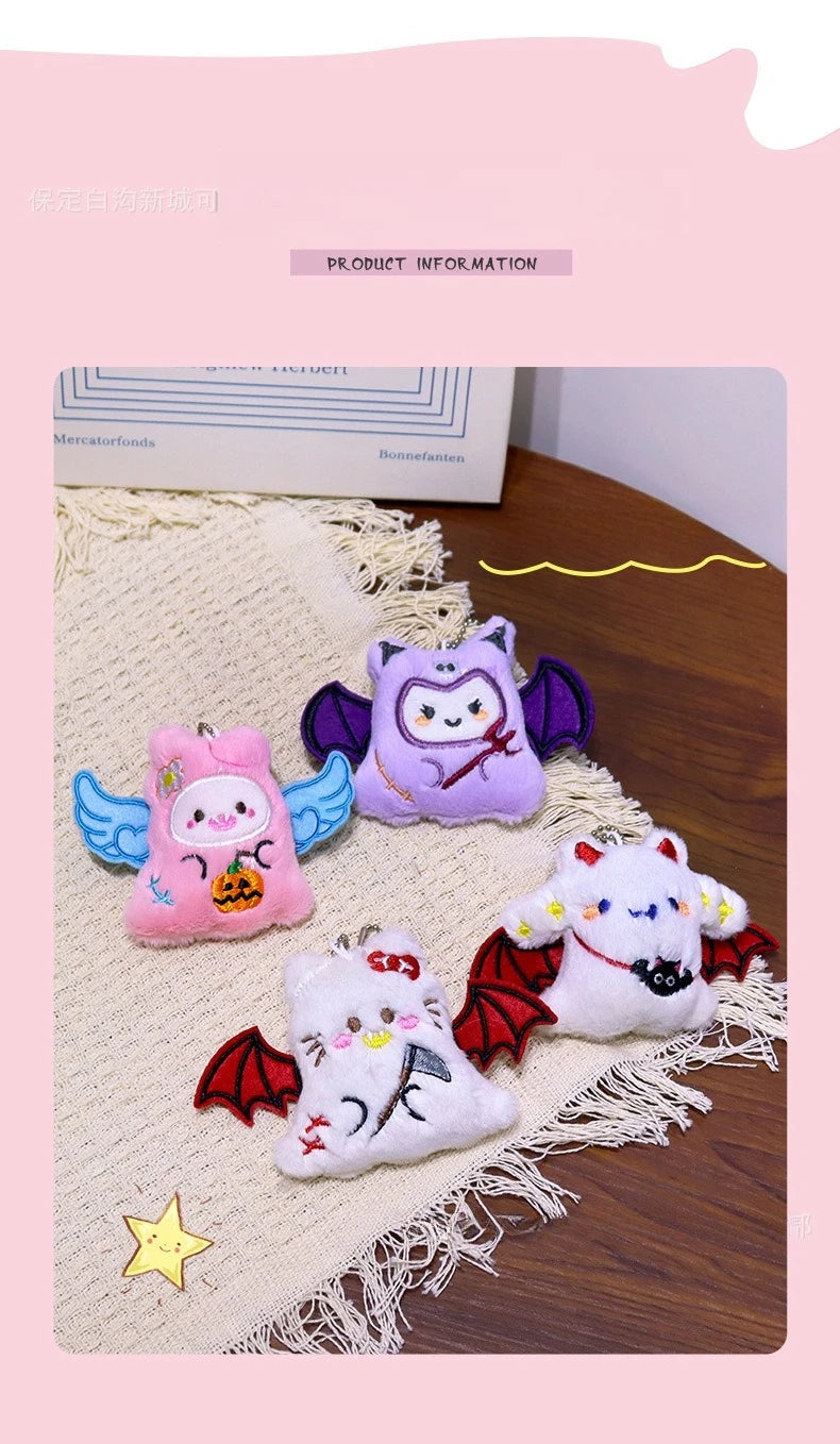 Miniso Halloween decorations Little Demon Sanrio Plush pendant Apiao style Kulomi bag hanging decoration