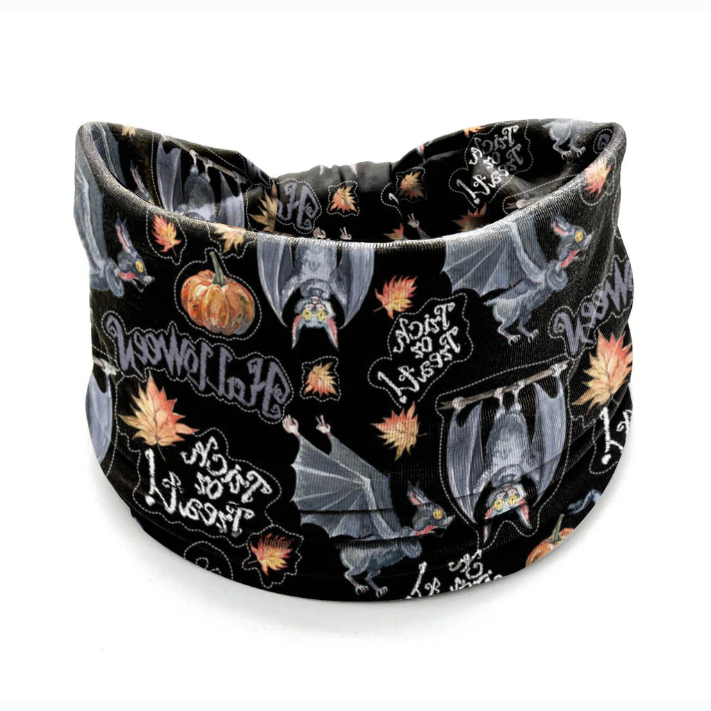 Halloween Headbands For Women Wide Turban Dress Up Costume Headwraps Pumpkin Spider Web Bad Skeleton Hair Band