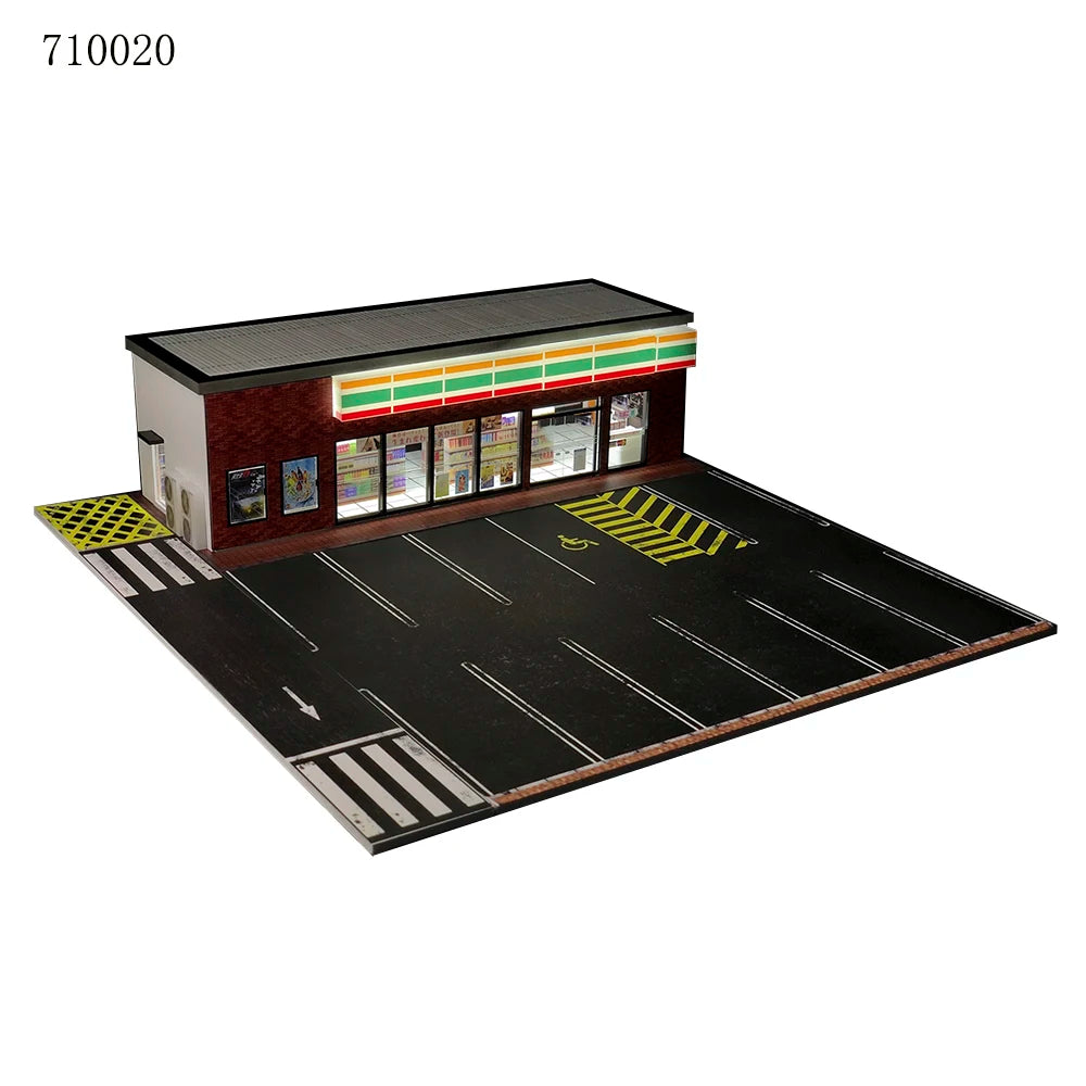 GFans NEW 1:64 Scale Diorama Car Garage Model Parking Lot for Display Gifts Scene Collection Display Car Assembly Scenes Toy