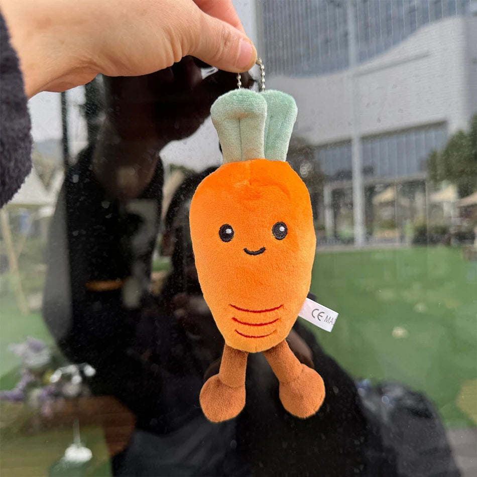 2025 Peach Pear Cherry Plush Doll Smiling Face Fruit Series Home Bedroom Decoration Pet Interactive Toy Birthday Gift