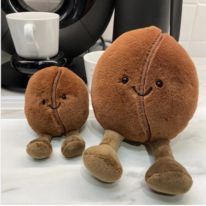 Jellycat Fashion Cute Coffee Bean Doll Stuffed Anime Coffee Food Plush Toy Cartoon Soft Plushies Home Table Decorations
