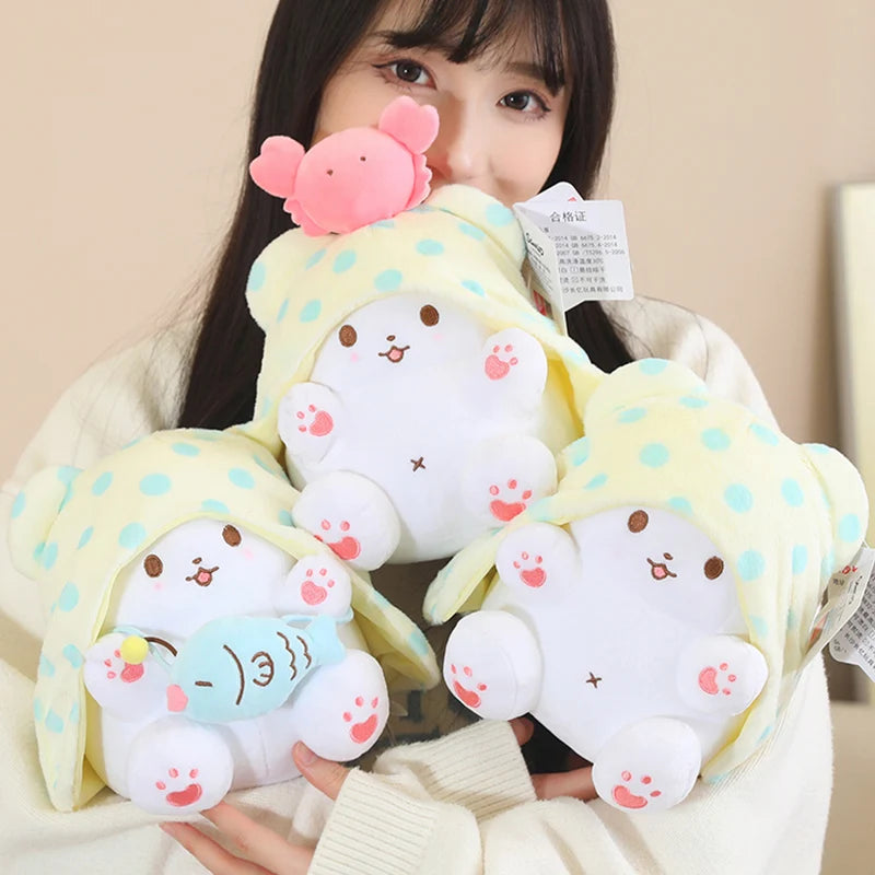 Sanrio Carpet Bear Plush Toy Pendant Kawaii Soft Stuffed Dolls Plush Keychains Home Car Decoration Plush Toys Phone Keyrings