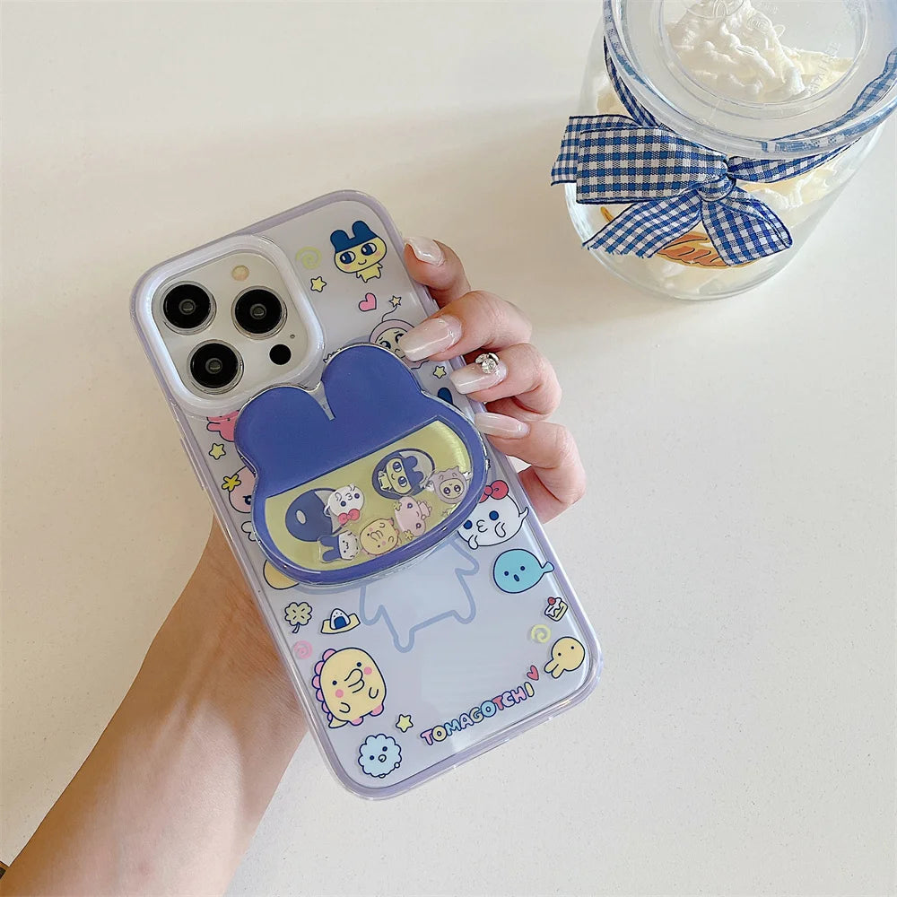 Funny cartoon magnetic stand phone case for iPhone 16 Pro Max 14 15 pro 16 cover with Magsafe cute protection shockproof cover