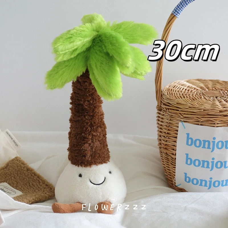 JELLYCAT Lemonade Coconut Plushies Very Soft Palm Tree Red Coral Plush Toy Cartoon Doll Home Decor Xmas Gifts Girl