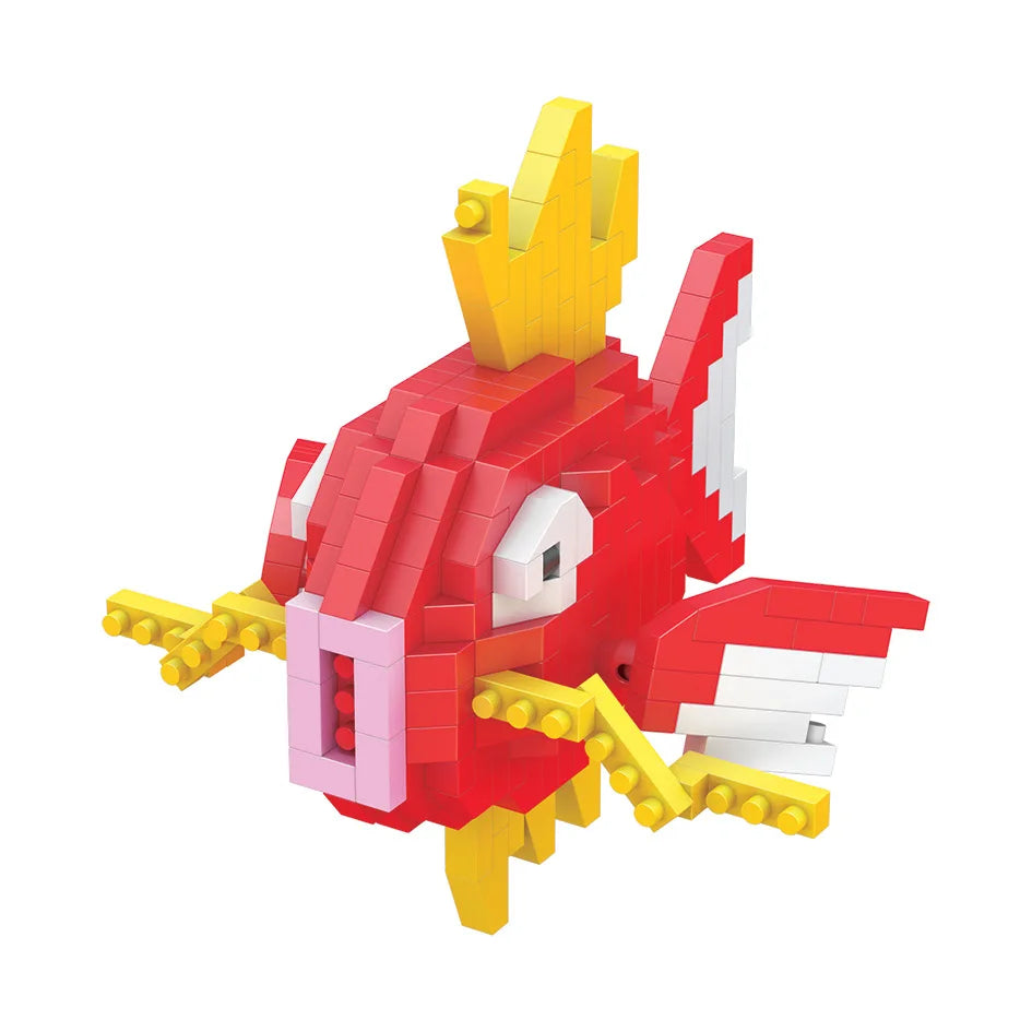 DIY Pokemon Blocks Small Cartoon Mini Building Block Pikachu Charizard Eevee Mewtwo Anime Assemble Action Model Dolls Toys