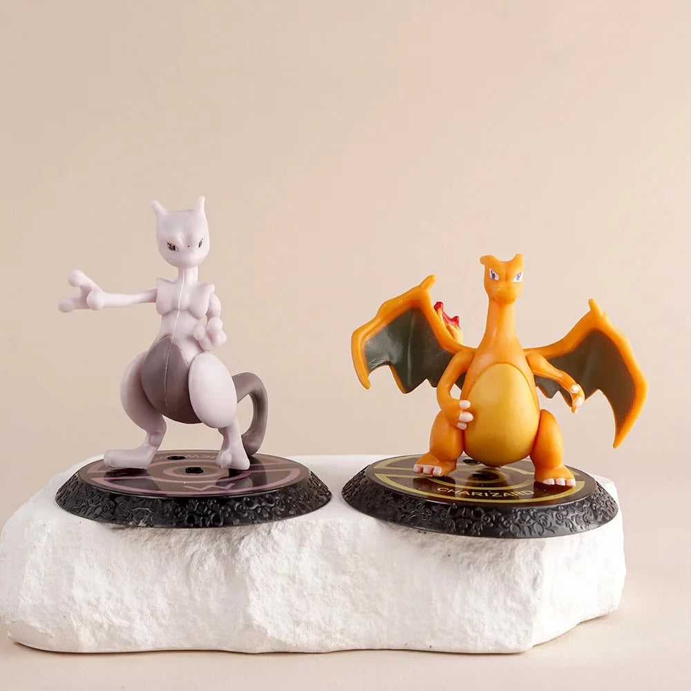 Pokemon 6 unids/set figura de Anime Pikachu 6-7cm figura Charizard Blastoise Squirtle Bulbasaur modelo de figuras de acción jugu